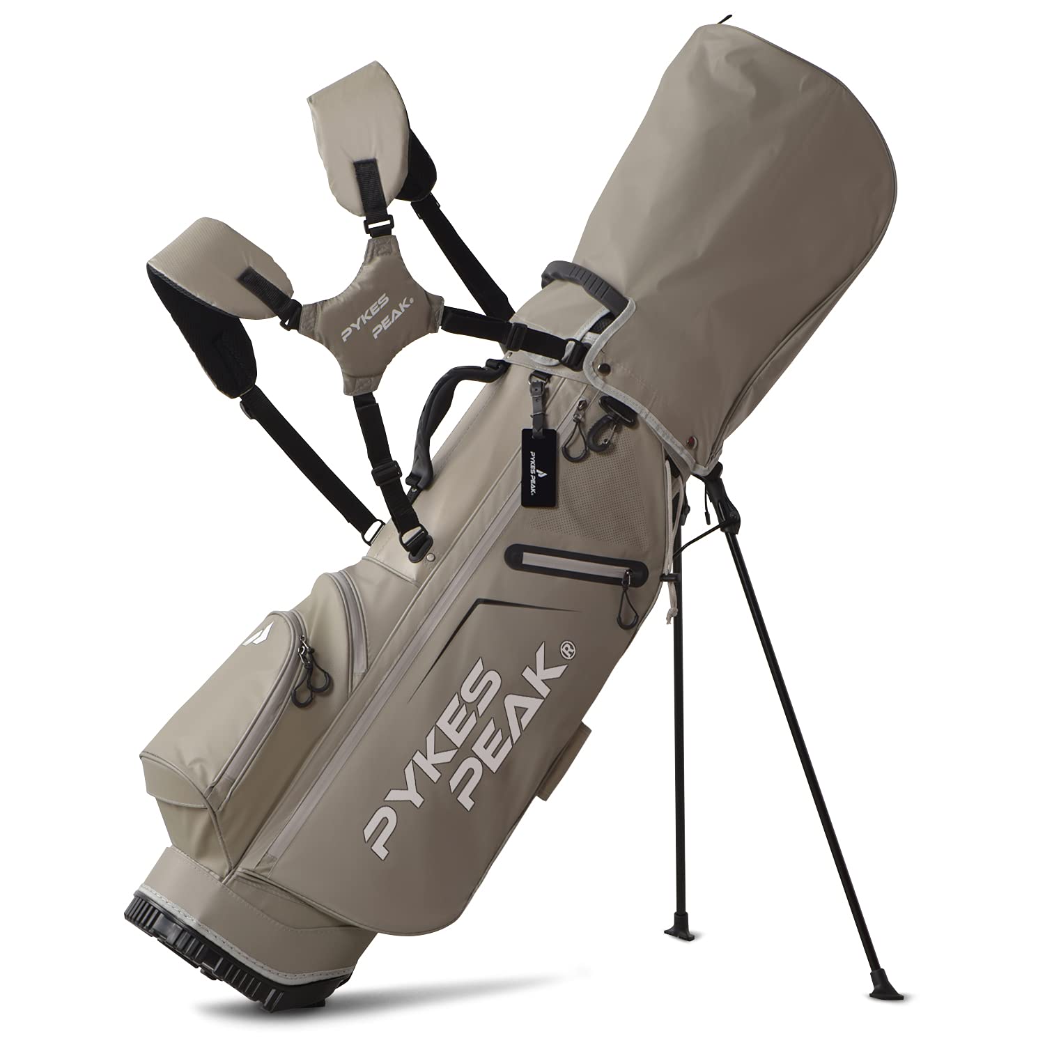 

PYKES PEAK Caddy Bag Stand mouth inch Golf bag for men and women Pikes Peak MEDIUMGREY [Lightweight 2.4kg/5-split frame/9.0 type/47 compatible] [COOL