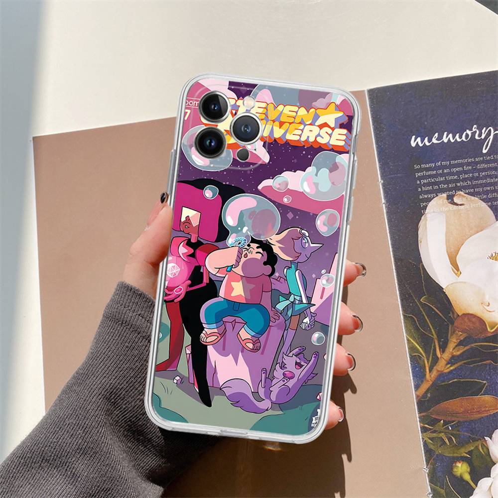 

S-Steven U-Universe Cartoon Anime Shockproof Silicone Clear Case For IPhone 17 16 15 14 13 12 11 Mini Pro Max Plus Cover iPhone 13