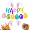 1/3/5PCS New Easter Decoration Banner Easter Pulling Flag Happy Easter Rabbit Party Background Decoration Pulling Flag
