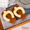 Cute Cartoon Beach Slipper Plush Keychain Doll Bag Pendant Charm Toy For Kids