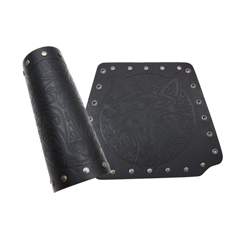 Adjustable Knight Wrist Guard Halloween Cosplay Warrior Wrist Bracer for Men