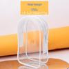 19cm Transparent Doll Stroller Bag - Fashionable, Waterproof PVC, Dustproof, Display Bag for Blind Box Dolls.