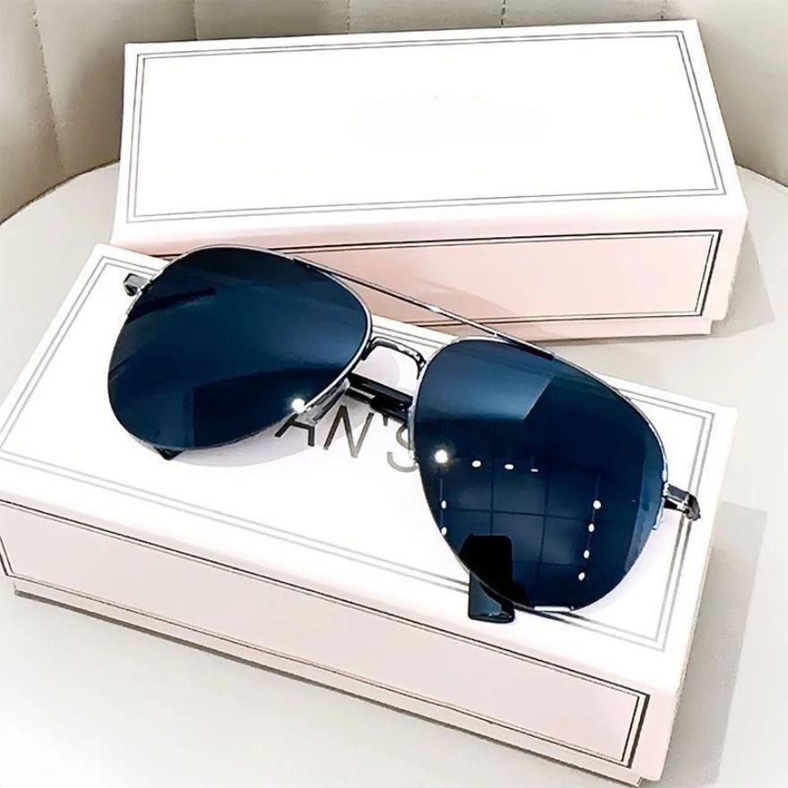 

Fashion Gradient Sunglasses for Men Big Frame Pilot Sun Glasses Brand Design Anti-reflective Lunette De Soleil Homme UV400