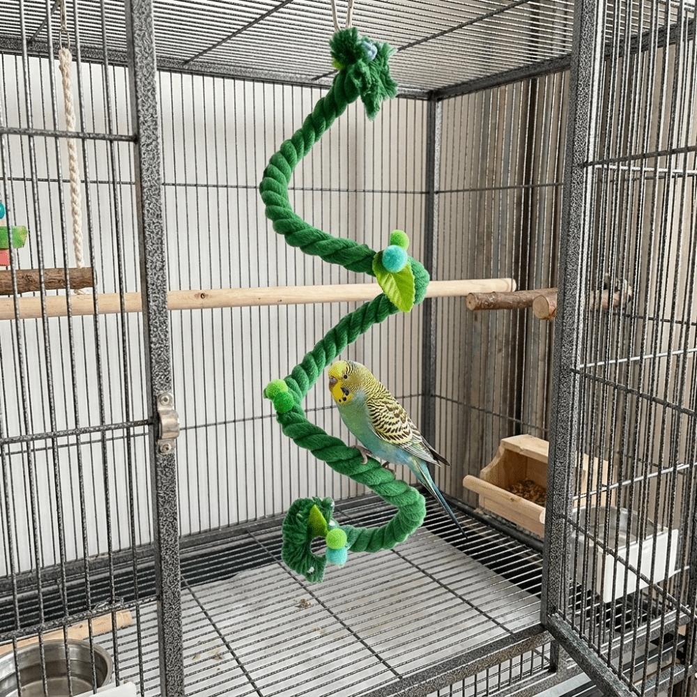 Bite Resistant Parrot Bird Toy Rope Hanging Parrot Standing Perch  Training