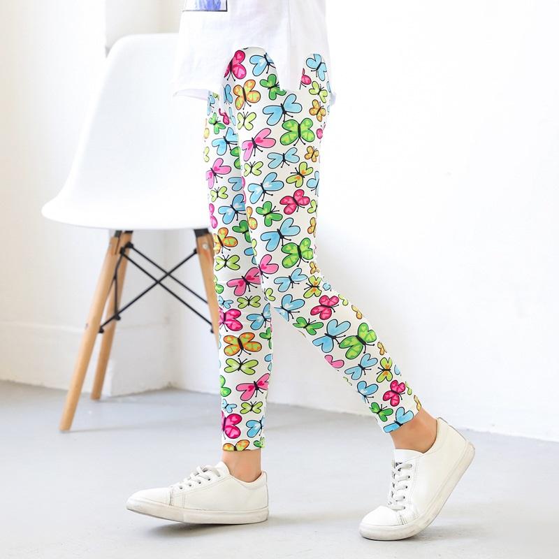 Girls Leggings Spring Autumn Thin Kids Stretch Printed Pants Korean Style Children's Clothing Trousers Stylish And Comfortable Kids Leggings For Girls
