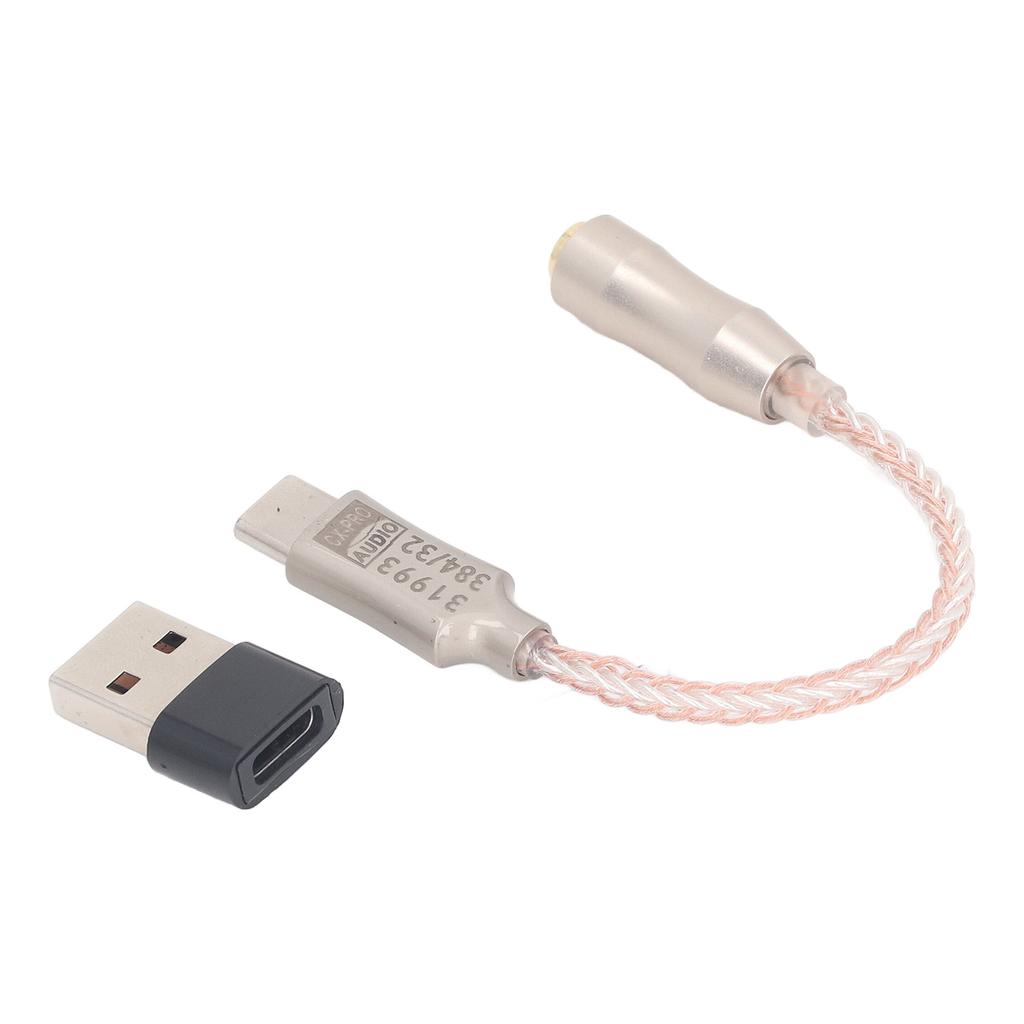 USB To 3.5mm DAC Cable Excellent Sound Decoding Stable Transmission Type C To 3.5mm Adapter