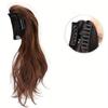 Elegant Clip-In Ponytail Extension For Women - Water Wave, Heat Resistant Synthetic Hair,Use Hair Clips For Women Hair Extensions For Women
