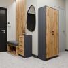 Chest Of Drawers, Cabinet, 45Cm, 4S, Grafit-Wotan, 4 Drawers, Anthracite Column Shelf, Rob