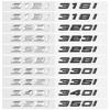 ABS Car Rear Enclosure Sticker for BMW 3 Series E90 E46 F30 316i 318d 320i 325i 328d 330i 340i GT Badge New Font Number Letters