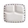 Japanese creative three-grid dining household ceramic seasoning plate soup bowl vegetable plate breakfast  set
