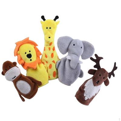 5 Stück Puppen, Kinder Plüschtier Handpuppen Set, Samt Geschichtenzeit Requisiten Puppen Kleinkinder