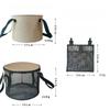 Faltbarer tragbarer PVC-Wassereimer Outdoor Camping Angeln Netztasche faltbar zum Waschen von Obst Freizeit Zuverlässige Ausrüstung