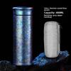 "Elegant Full Titanium Thermos Cup with Ice Flower Design - Perfect for Tea Brewing and Car Use"