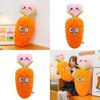 Creative Carrot Pillow Plush Toy With Embroidered Face For Kids And Girls