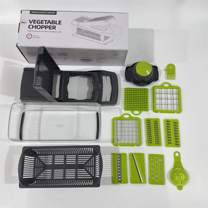 14Set Of Multifunctional Grater, Potato Shredded Vegetables, Dicing, Handy Gadget Slicer, Kitchen For Home, Lazy Shredding