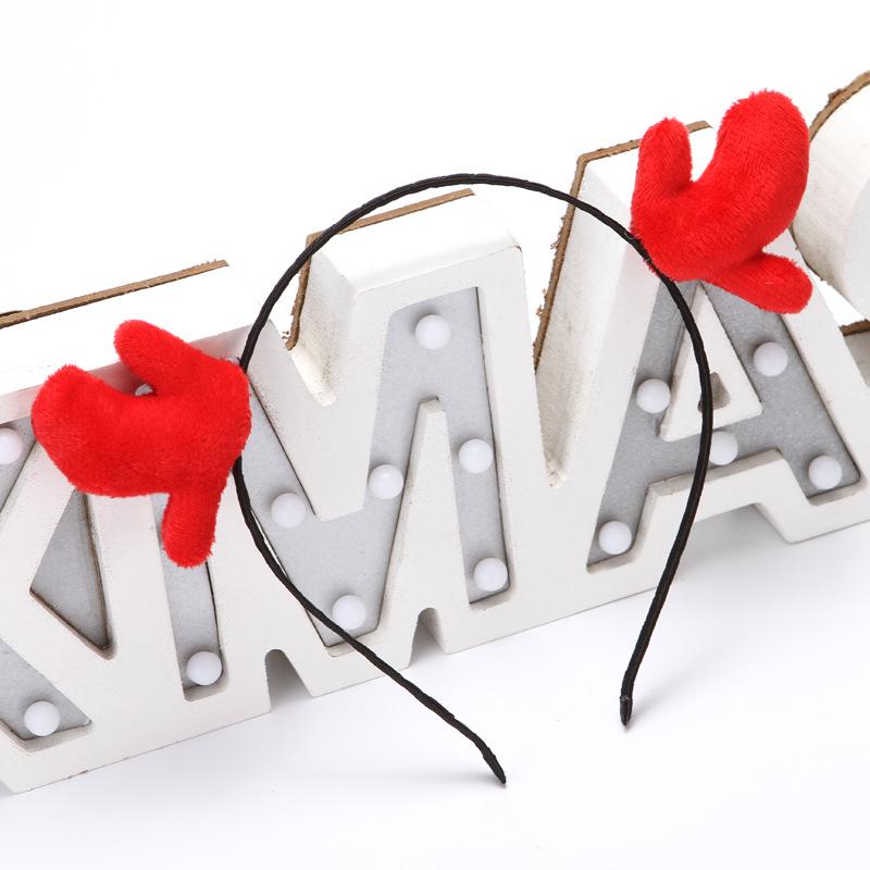 Korean Style Cute Christmas Three-Leaf Antler Hair Clip Headband