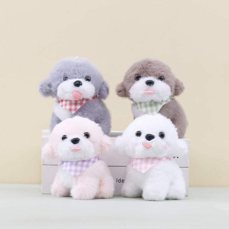 Bib Puppy Bear Doll Cartoon Plush Stuffed Toy Bag Hanging Decorations Toys