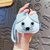 Creative Leather Puppy Keychain Cute Cartoon French Dog Advanced Sense Exquisite Bag Pendant Accessories Small Gifts