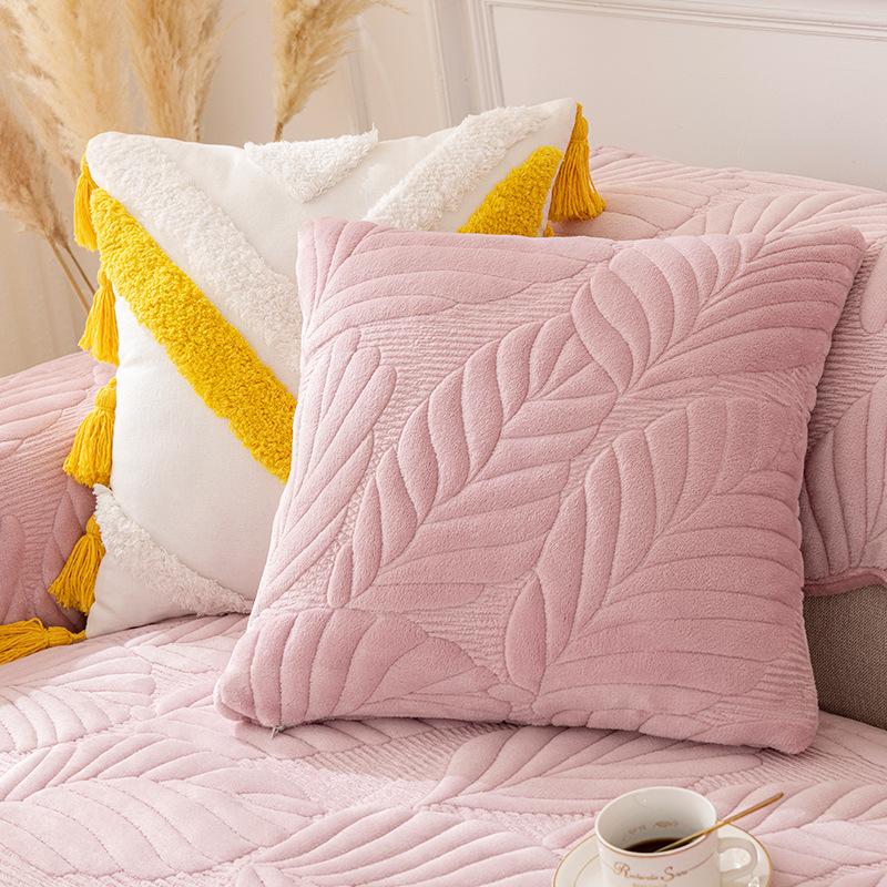 Winter New Fleece Sofa Cushion Non-slip Fleece Thickened Plush Seat Cushion Cover Cover Towel