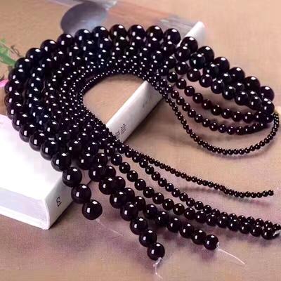 Natuursteen Zwarte Agaat Kralen 2/3/4/mm Gladde Isolatiekralen Voor Sieraden Maken DIY Oorbellen Armband Ketting Accessoires