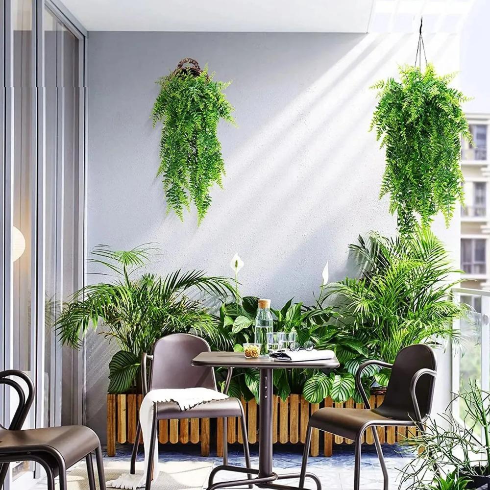 80CM Artificial Hanging Flower False Rattan Willow Rattan Flower Artificial Hanging planta for Home Garden Wall Decoration