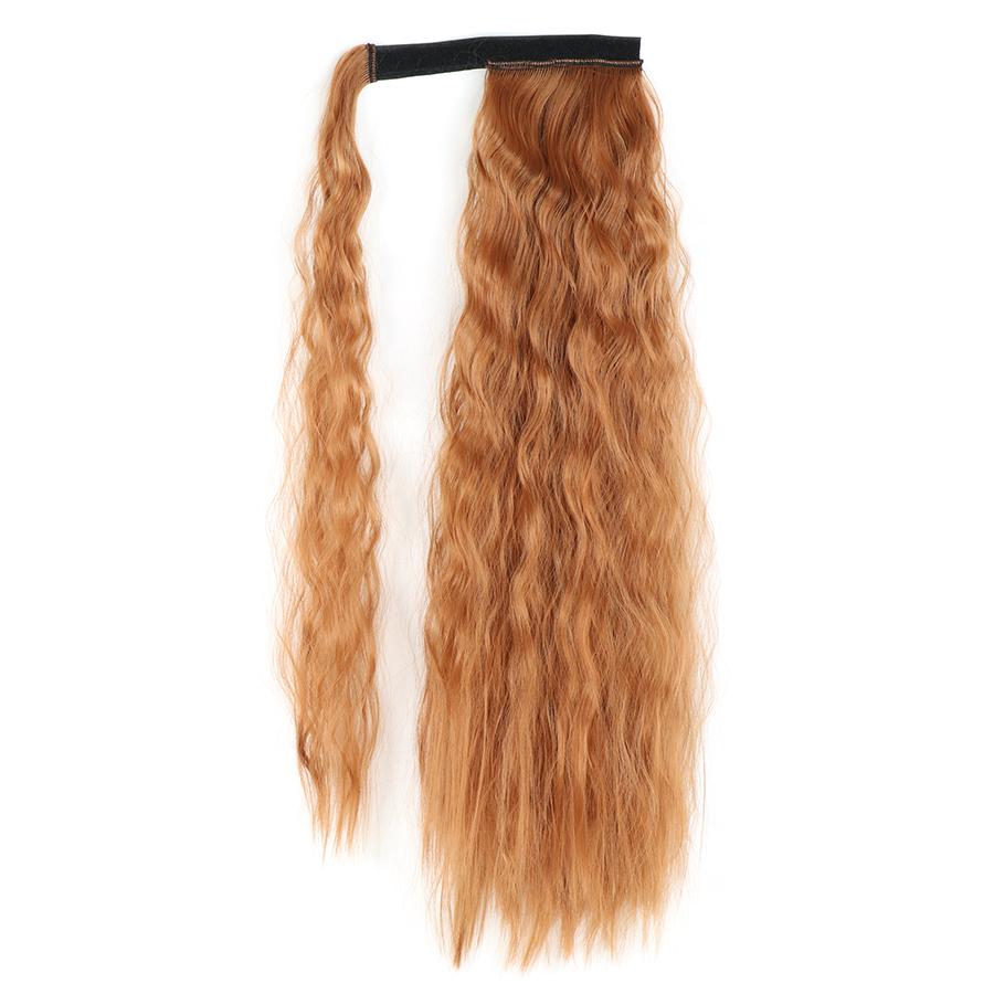 MISS WIG Lifelike Corn Wave Ponytail Wrapped Elevated Natural Extension Hairpin Bundle Hair Ponytail Natural Hair Extension