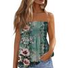 Top a tubino da donna, maglietta senza maniche con stampa sexy con spalle scoperte