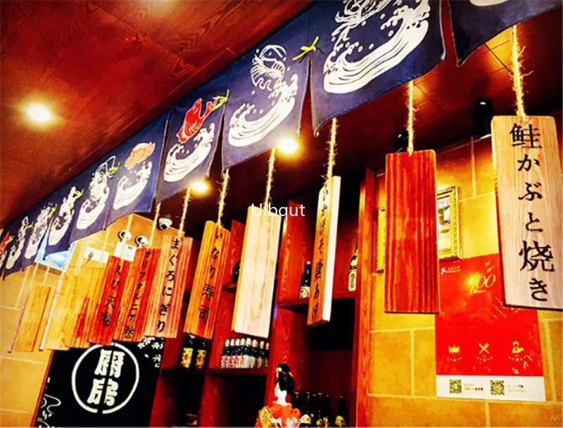 Japanese style sushi shop Restaurant decor sushi wood menu creative engraving bamboo food menu signboard hotel decoration craft