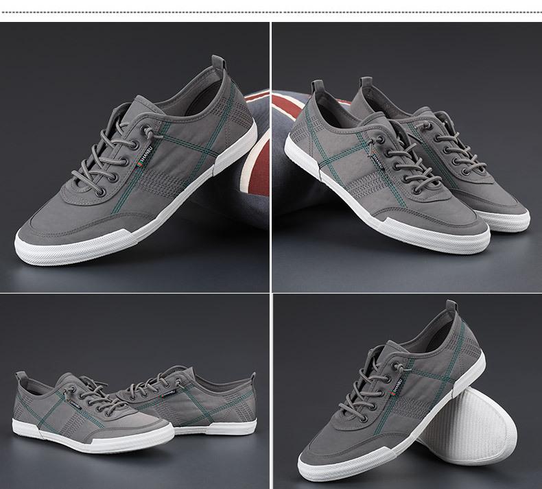 Herren Frühling 2026 Atmungsaktive Slip-on Canvas Skateschuhe - Lässige Low-Top Flats