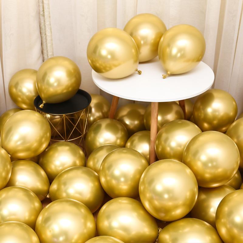 

New Year S Balloon Set 2024 New Year S Day New Year S Shopping Mall Activities Decoration Arrangement New Year S Balloon Arrangement 50 gold metal balloons