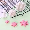 6pcs White Fondant Plunger Cutters Food Grade Plastic Cookie Embossing Tools  Cookie Crafting