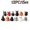 11PC/Set Mini Resin Ducks Ghost Halloween Figures Skeleton Demon Spooky Ornaments Garden Fairy Micro Landscape Home DIY Decor