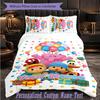 Personalized 3Pcs Bedding SetPocoyó Custom Text Duvet Cover Pillowcase Set Bedroom Gift