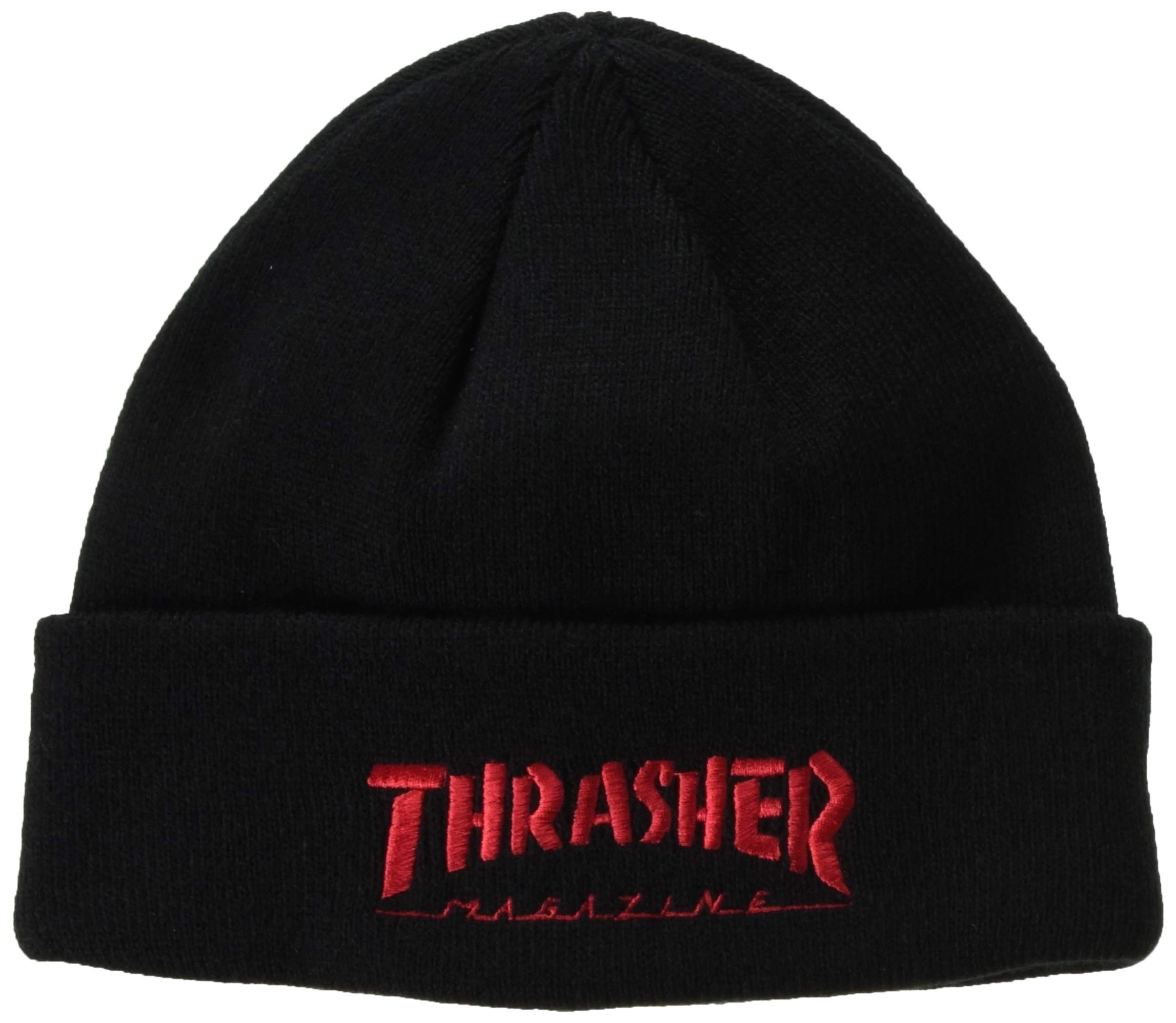 

Thrasher Knit Cap MAG LOGO FR (Brand Logo) [20TH-N52 / BEANIE] Hat, Black/Red,