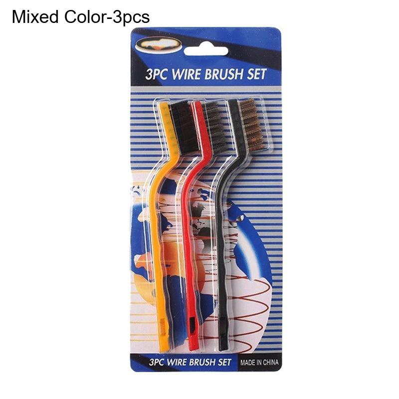 3pcs Wire Brush Set Kitchen Cleaning Brush Gas Stove Cleaning Brush Grease Cleaning Brush Rust Removal Brush Cleaning Supplies
