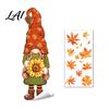 Cute Ghost Pumpkin Decals Autumn Ghost/Gnome Static Glass Sticker PVC Waterproof Maple Leaves Window Removable Party Supplies Decal Cling