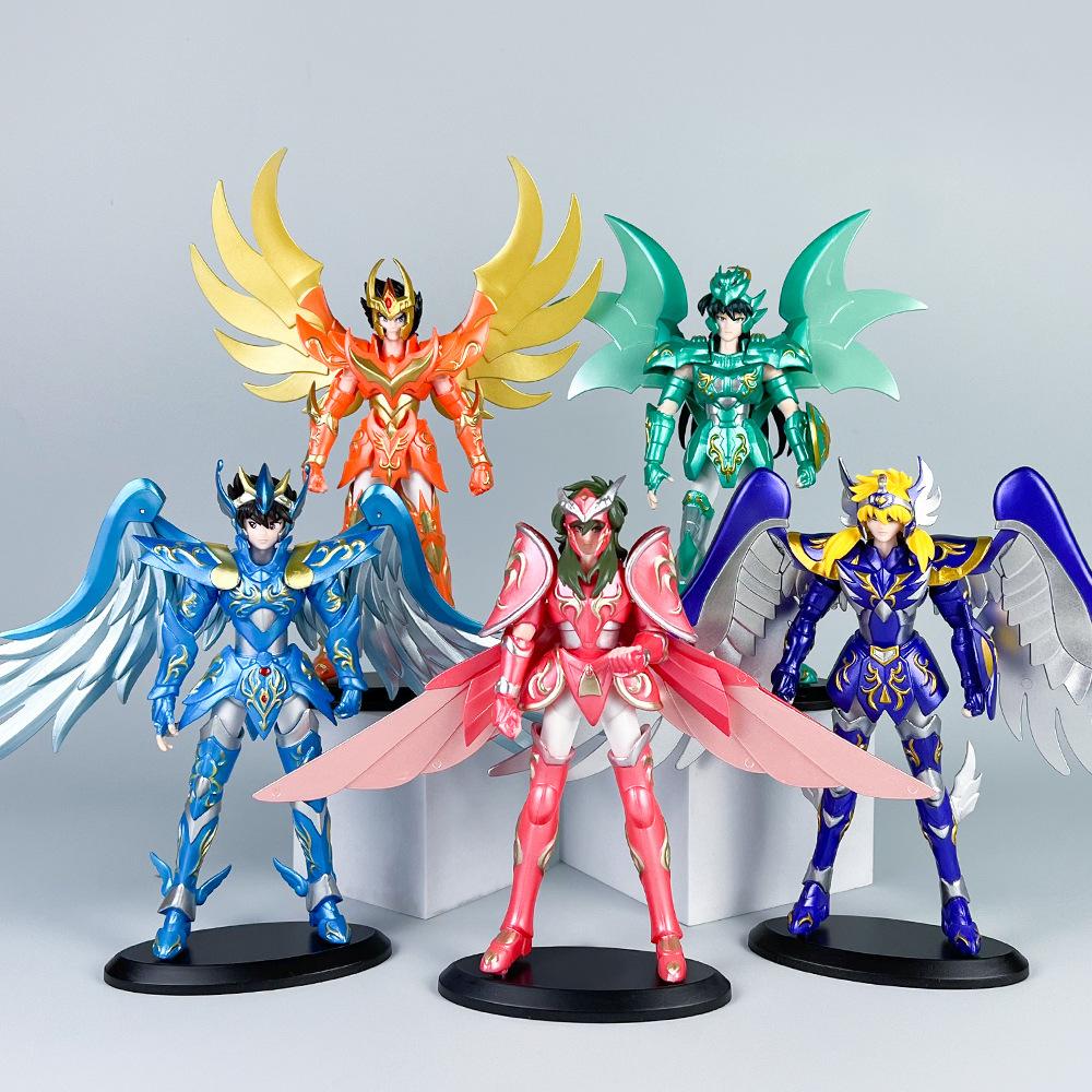Saint Seiya 5Pcs Set Knights of the Zodiac Figure Pvc Collectible Anime Model Doll Toy