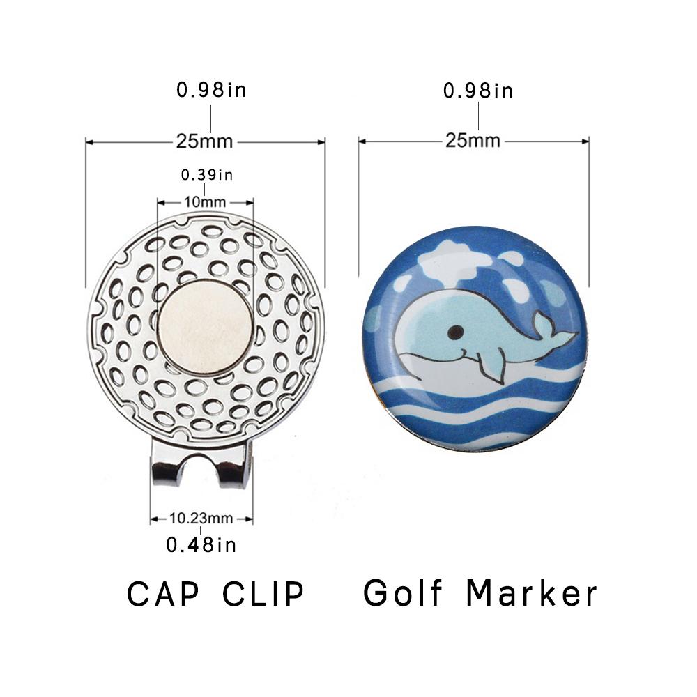 4PCS Golf Ball Markers Hat Clips Set Unique Cartoon Design for GolfersGolf Accessories