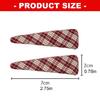 Stylish Fashionable Hair Barrettes Hair Clip Sweet Hairpin Barrette Plaids Hair Clip Christmas for Women Girl