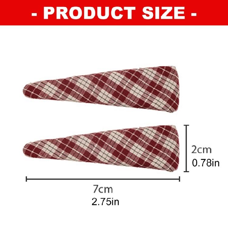 Stylish Fashionable Hair Barrettes Hair Clip Sweet Hairpin Barrette Plaids Hair Clip Christmas for Women Girl