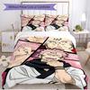 Juego de funda nórdica de 3 piezas (1 funda de edredón + 2 fundas de almohada, sin núcleo), Juego de Ropa de Cama Suave para Todas las Estaciones con Estampado de Jujutsu Kaisen, Regalo de Decoración para Dormitorio del Hogar
