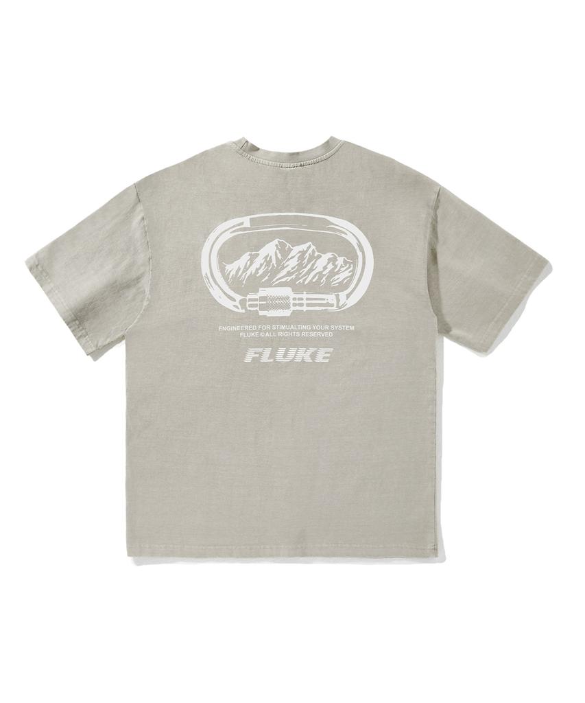 Peullukeu Carabiner Pigment Short Sleeve T-Shirt Beige Fst744