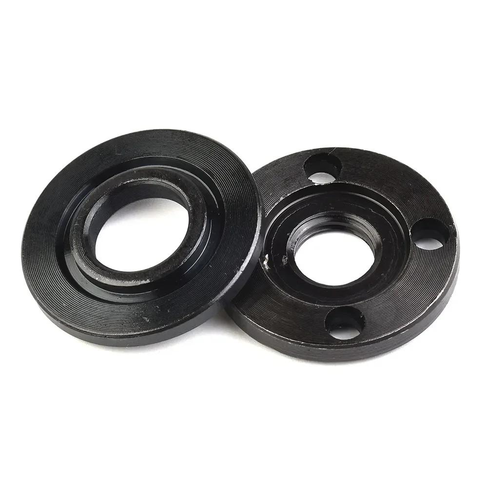 2pcs Thread Angle Grinder Inner Outer Flange Nut Set Metal Pressure Plate Nut Replacement Parts For Angle Grinder Sander