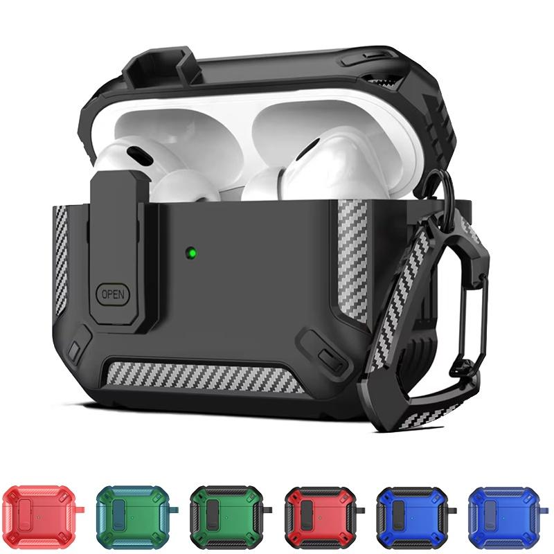 Housse pour écouteurs Pour AirPods 3 2 1 Étui à fermeture sécurisée Accessoire Housse de protection pour casque Bluetooth Avec porte-clés Pour AirPods Pro 2 1