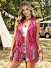 Chaleco Retro de Ante con Borlas para Mujer - Estilo Europa Occidental 2026 - Ropa para Fiesta Hippie
