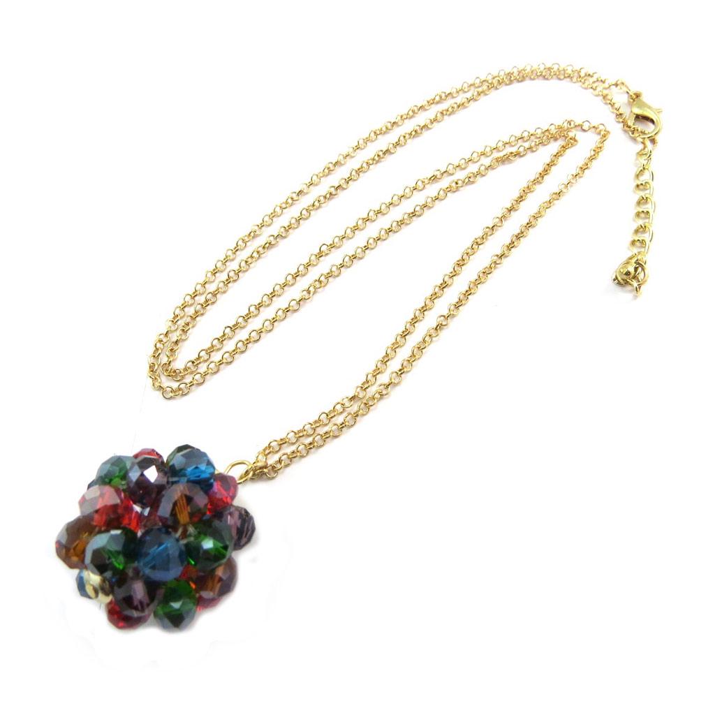 Les Trésors De Lily [P3591] - Collier sautoir 'Sissi' multicolore doré (cristal)