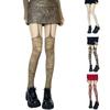 Patterned High Waist Fishnet Pantyhose for Women Aesthetic Garter Belt Thigh High Stockings Sheer Suspender Pantyhose