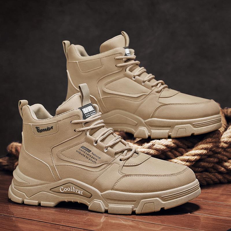 

Martin boots men s 2024 autumn new construction site tooling boots non-slip and wear-resistant labor insurance shoes outdoor sports and leisure tren 39 хаки