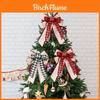 Fiocco Decorativo a Quadretti Natalizio Rosso e Nero per Decorazione Cima dell'Albero