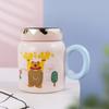Creative Cartoon Bear Ceramic Cup Home Office Cup Couple Mug Store Celebration Souvenir Mirror Water Cup